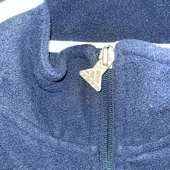 Michigan Wolverines UM Football fleece sweatshirt T neck mens 3 stripe Blue soft - Picture 4 of 5